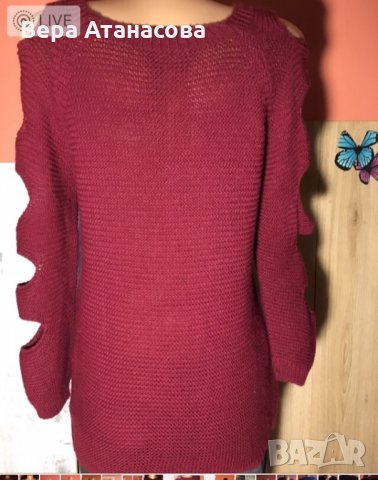 🧣🌺Пуловер-туника с тренди ръкави,м/л👉19 лв.❣️, снимка 2 - Блузи с дълъг ръкав и пуловери - 31016151