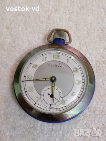 RUHLA МЕХАНИЧЕН ДЖОБЕН ЧАСОВНИК РАБОТЕЩ , снимка 2 - Антикварни и старинни предмети - 35028580