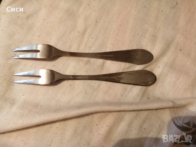 Вилици със златен кант, снимка 4 - Прибори за хранене, готвене и сервиране - 37758071