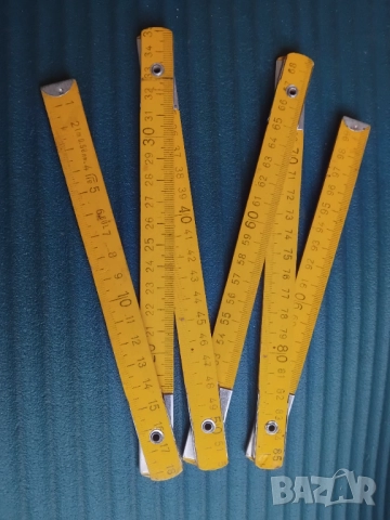 Стар дървен сгъваем български метър - качество от едно време, снимка 3 - Други инструменти - 52485900