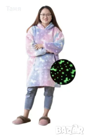 Детско светещо меко одеяло с ръкави, снимка 7 - Спално бельо и завивки - 48066437