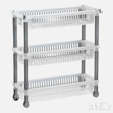 Кухненска етажерка на колелца - 50 x 20 x 60.5 см., снимка 2 - Етажерки - 54323256