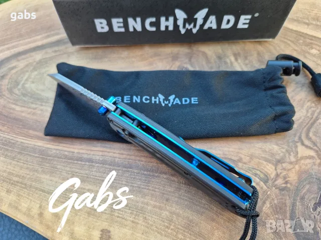 Сгъваем нож Benchmade Full Immunity 290-241 Gold Class,CPM Damaskus,Carbon, снимка 7 - Ножове - 55742947