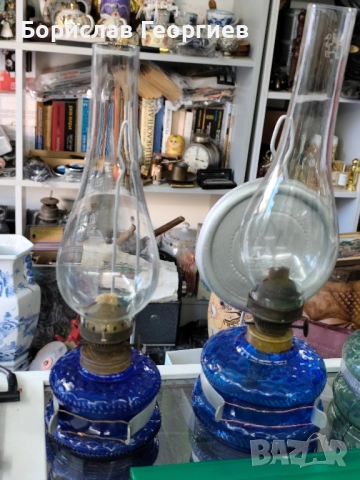 Стара газена лампа три броя, снимка 2 - Антикварни и старинни предмети - 51735349