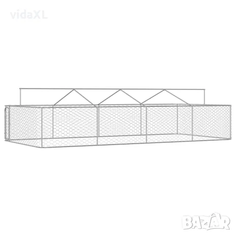 vidaXL Дворна клетка за кучета с покрив, 600x300x150 см, снимка 7 - За кучета - 56146183