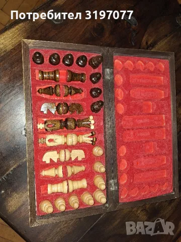 ръчно изработен дървен шах 