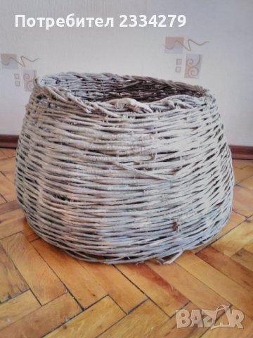 Дървен кош,стар ръчно изплетен от ракита , снимка 6 - Антикварни и старинни предмети - 37689191