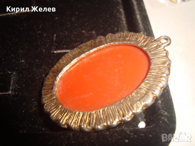 ВИНТИДЖ ВИКТОРИАНСКА КАМЕЯ ПРЕКРАСНА БРОНЗОВА ПОЗЛАТЕНА СТАР ПЕНДАНТ АРТ ДЕКО 17477, снимка 4 - Антикварни и старинни предмети - 31196205