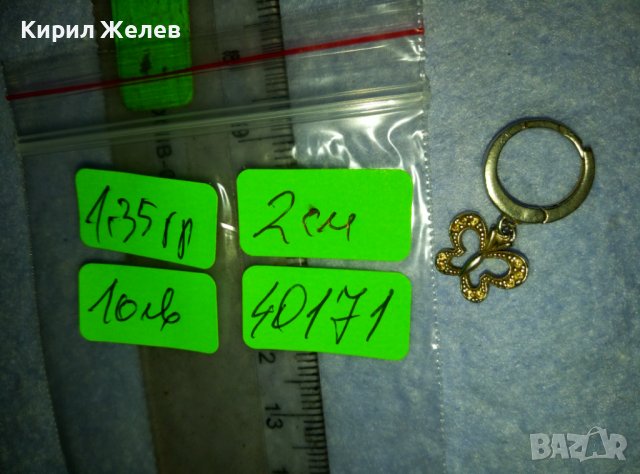 ЕФИРНА СРЕБЪРНА БЕЛ ЕПОК СТИЛ ОБЕЦА СРЕБРО 925 със СРЕБЪРНА ВИСУЛКА - ПЕПЕРУДКА 40171, снимка 6 - Обеци - 42425360