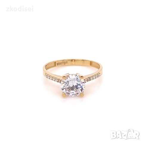 Златен дамски пръстен 1,96гр. размер:55 14кр. проба:585 модел:21885-4, снимка 1 - Пръстени - 44168077