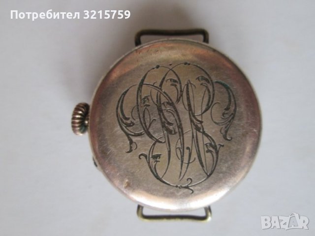 Стар ръчен часовник с позлата , монограм, снимка 2 - Антикварни и старинни предмети - 37919619