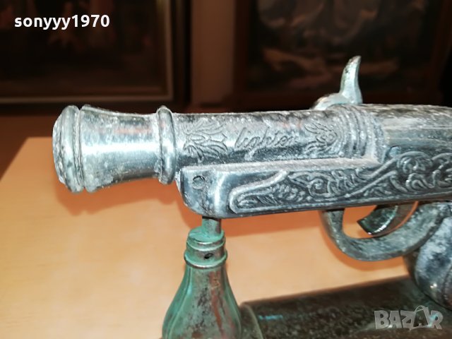 пищов запалка с постамент-внос гърция 2308211105, снимка 2 - Антикварни и старинни предмети - 33894504