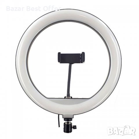 LED Ринг-лампа RGB (14 инча) 15 Цвята+Бяло с трипод 210 сантиметра, снимка 6 - Селфи стикове, аксесоари - 37450851