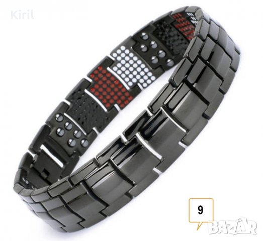 Титаниева магнитна гривна за високо кръвно от неръждаема стомана, снимка 5 - Гривни - 27512253