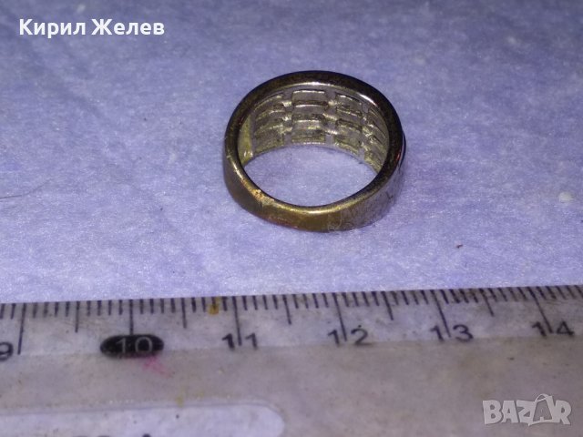 Стар СКЪПОЦЕНЕН СРЕБЪРЕН ВИНТИДЖ АРТ ПРЪСТЕН НИКЕЛИРАНО СРЕБРО 925 ПРОБА с ФАСЕТИРАНИ КРИСТАЛИ 40600, снимка 12 - Пръстени - 42599953