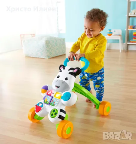 Бебешка проходилка Уолкър Зебра Fisher Price Музикална , снимка 3 - Проходилки - 49543770