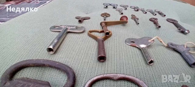 24бр стари немски ключета за джобни часовници, снимка 10 - Антикварни и старинни предмети - 48104942