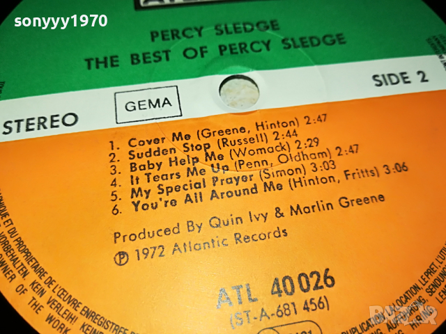 PERCY SLEDGE-MADE IN GERMANY 1504220937, снимка 15 - Грамофонни плочи - 36463484
