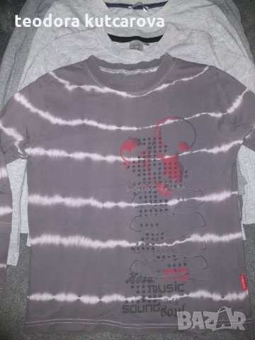 4 тънки блузи с дълъг ръкав, едната с качулка, снимка 4 - Детски Блузи и туники - 34068385