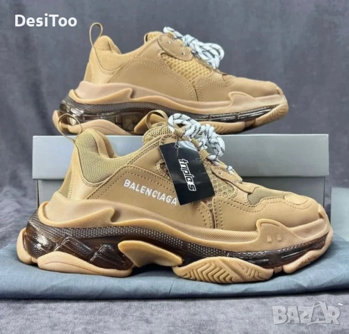 Balenciaga Triple S Clear Sole "Camel" 