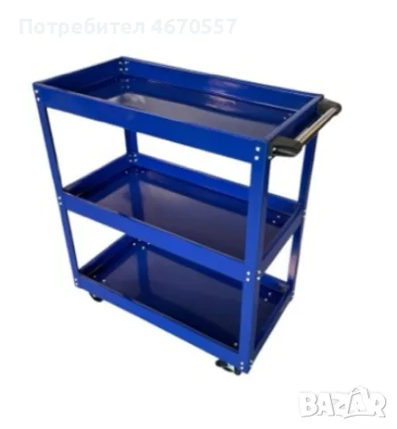 Количка за инструменти с 3 рафта, снимка 5 - Куфари с инструменти - 56287974