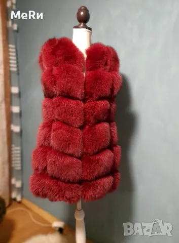 Елек от естествен косъм лисица 