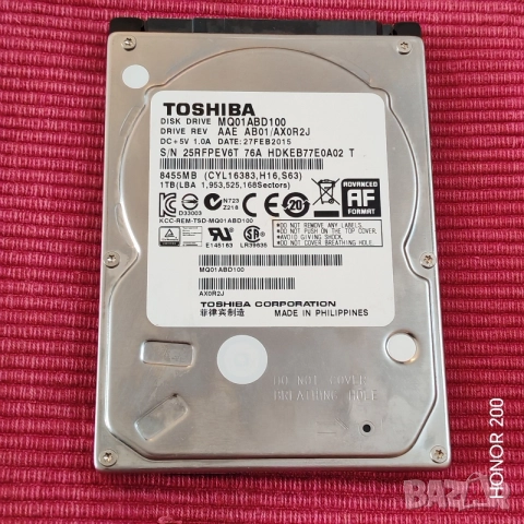 Хард диск 1TB Toshiba 2.5``. 