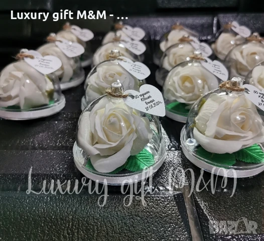 Падаръци за гости - акрилна стъкленица с роза, снимка 4 - Подаръци за юбилей - 36080326