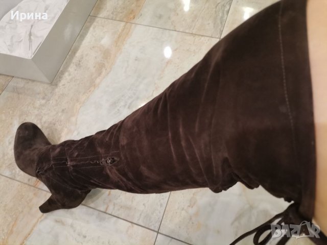 Намалям на 55 лв! Естествена кожа МНОГО ДЪЛГИ чизми Sara Pen N40, снимка 2 - Дамски ботуши - 37839158