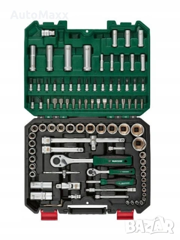 Комплект тресчотки с накрайници Parkside 94части