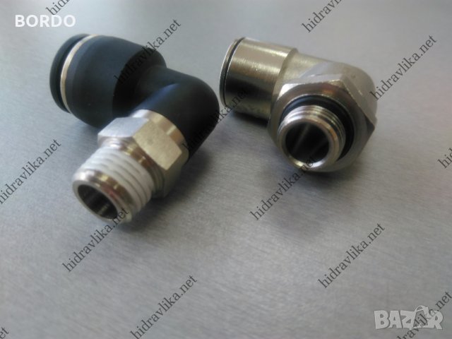 Бързи връзки коляно за шлаух G1/4-Ф12, снимка 2 - Резервни части за машини - 33696613