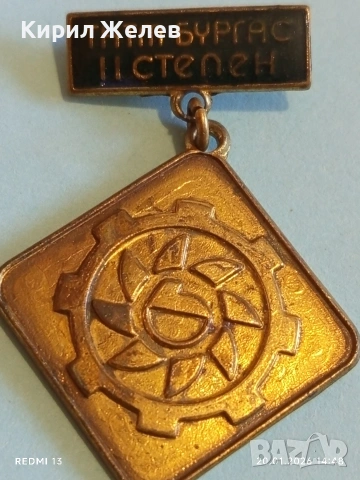 Значка награда от соца ИНИЦИАТИВА за ТЕХНИЧЕСКО и НАУЧНО ТВОРЧЕСТВО на МЛАДЕЖТА 52826, снимка 2 - Колекции - 53164076