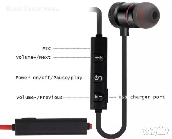 Спортни Магнитни Bluetooth Слушалки за Бягане 5.0, снимка 5 - Безжични слушалки - 50179344