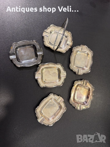 Комплект посребрени пепелници №8011, снимка 4 - Други ценни предмети - 53947411