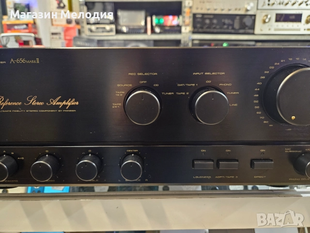 Усилвател Pioneer A-656 Mark II Две по 95 вата. В отлично техническо и визуално състояние., снимка 4 - Ресийвъри, усилватели, смесителни пултове - 51730793