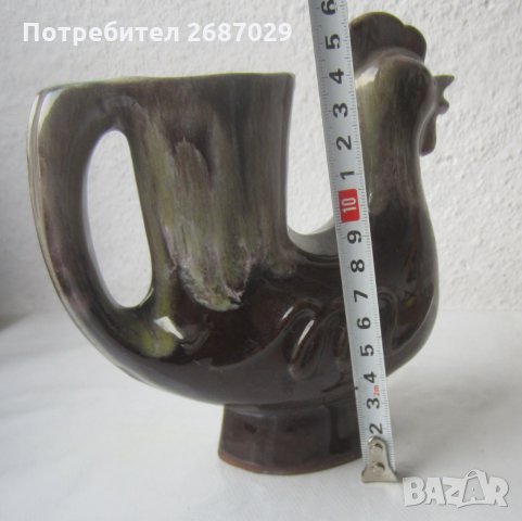 Вази: петел ваза керамика стара фигура статуетка, бонбониера, антика антики, снимка 3 - Статуетки - 30603032