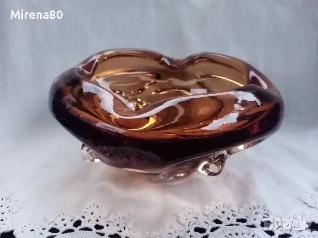 * МУРАНО * - винтидж пепелник, снимка 2 - Антикварни и старинни предмети - 56463060