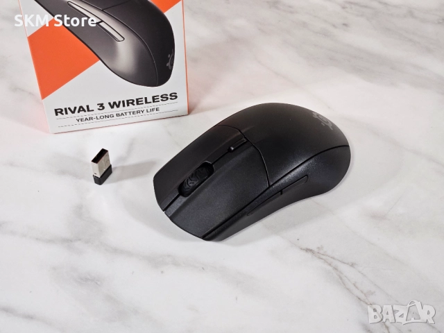 SteelSeries Rival 3 Wireless 400 часа живот на батерията и топ сензор!, снимка 3 - Клавиатури и мишки - 52669649