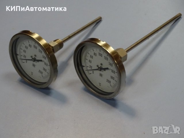 индустриален термометър NUOVA FIMA Ø110mm G 1/2 KL 1 0/+80/+200°C, L130-280mm, снимка 2 - Резервни части за машини - 35490870