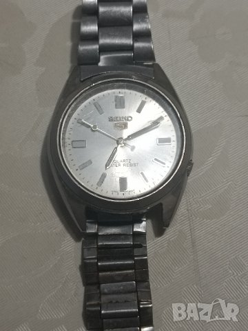 Часовник Seiko 5 quartz water resist, снимка 2 - Мъжки - 42669765