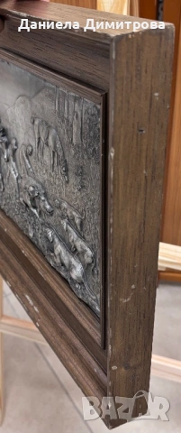 Релефна калаена картина, снимка 8 - Антикварни и старинни предмети - 54205511