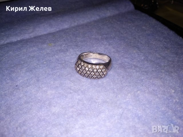 СКЪПОЦЕНЕН БУТИКОВ ЕФЕКТЕН СРЕБЪРЕН ПРЪСТЕН СРЕБРО 925 с МНОГО ЮВЕЛИРНО ФАСЕТИРАНИ ЦИРКОНИ 34605, снимка 7 - Пръстени - 39547546
