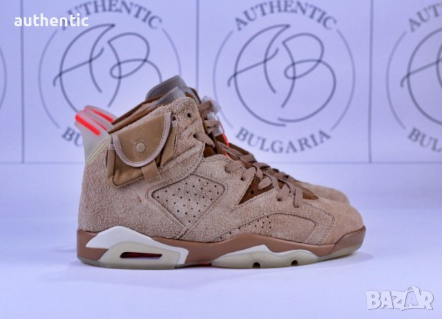 Nike AirJordan Retro 6 British Khaki, снимка 2 - Маратонки - 44313845