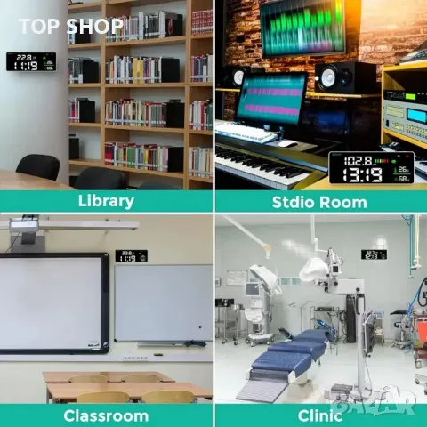 Стенен шумомер LYCEBELL, 30-130 dB голям LCD дисплей, снимка 3 - Друга електроника - 48747740