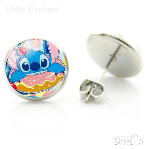 Sale Обеци Стич,glass"Cutie pie"/нови