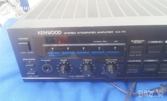 Японски усилвател KENWOOD KA-74, снимка 3 - Ресийвъри, усилватели, смесителни пултове - 39572676