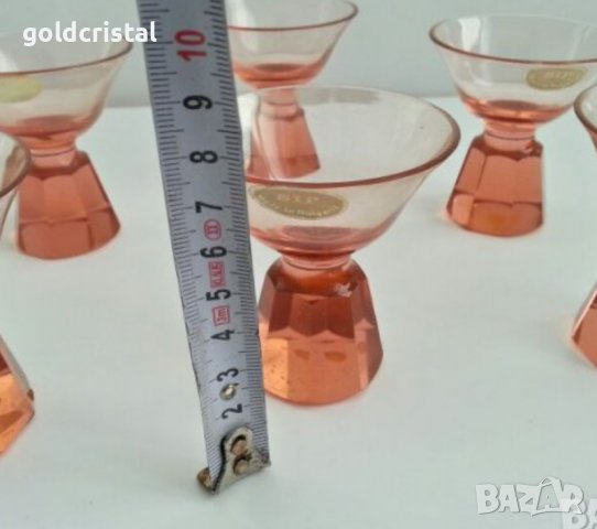 Ретро стъклени чаши и гарафа  53г, снимка 11 - Антикварни и старинни предмети - 27479846