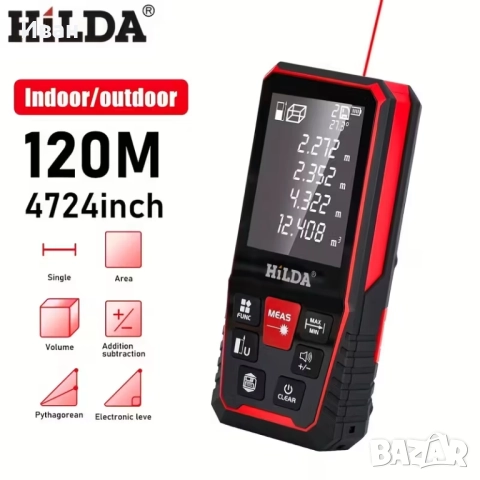 Лазерна ролетка, снимка 2 - Измервателни инструменти - 52476971