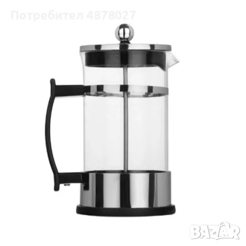 Френска стъклена преса за кафе и чай, снимка 4 - Аксесоари за кухня - 55804988