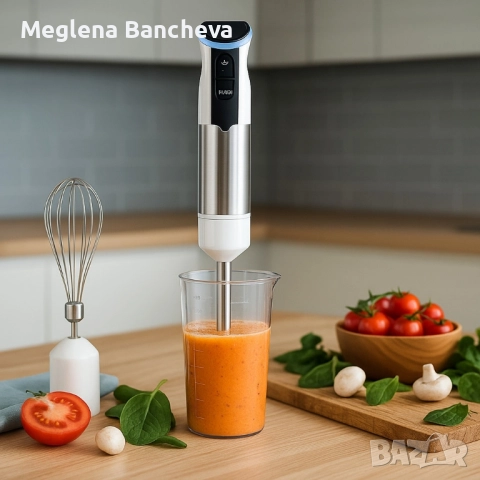 Многофункционален кухненски пасатор с чопър и бъркалка – 800W мощност, снимка 4 - Миксери - 51634767